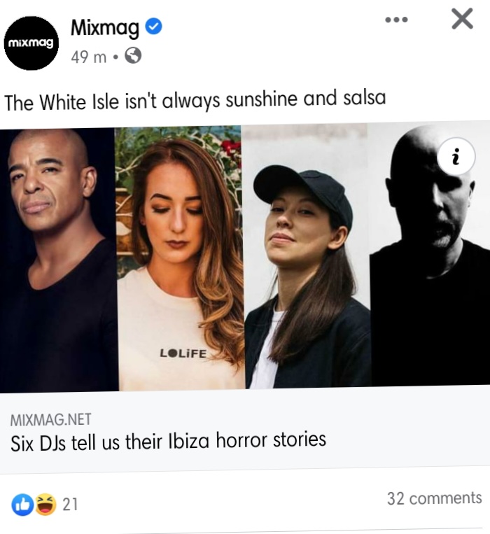 This is what happens when you hire interns and not experts! Mixmag plug 2017 article about “Ibiza horror stories”, including the rapist Erick Morillo…