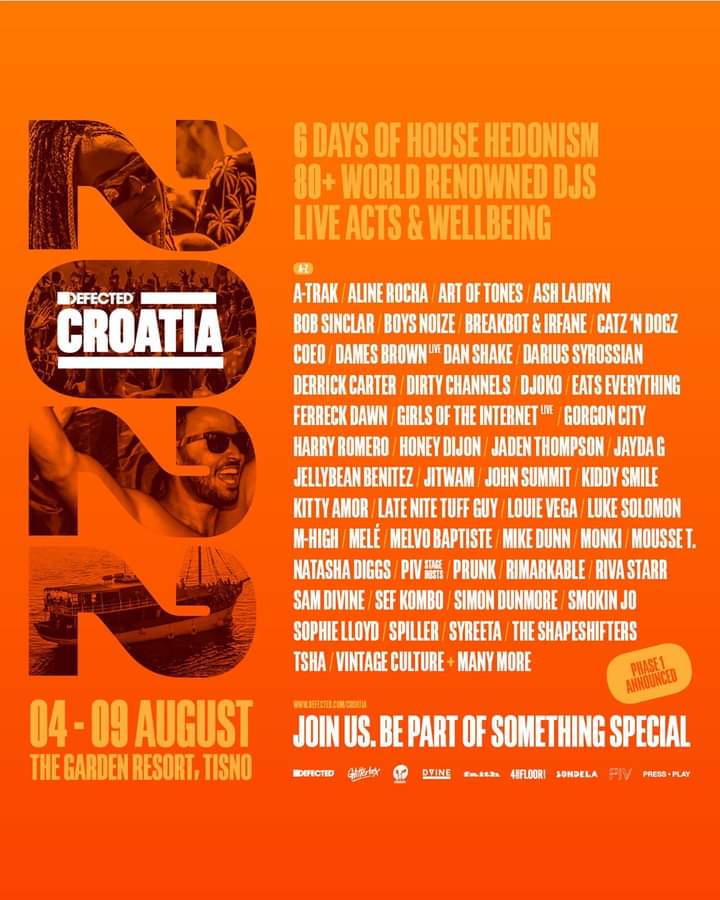 Can YOU spot the difference? Defected reveal the lineup for Croatia 2022 – and anyone who went there this year might struggle to tell them apart…