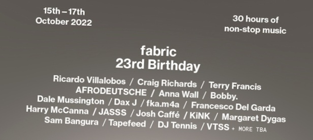 Two-track Villalobos set to mark Fabric’s 23rd birthday!